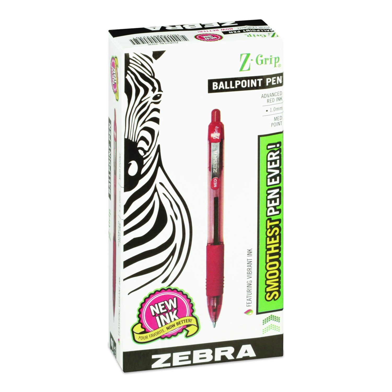 Zebra Classic Z-Grip Flight Lot De 6 Stylos à Bille 1,2 Mm Encre Bleue - Écriture Fluide