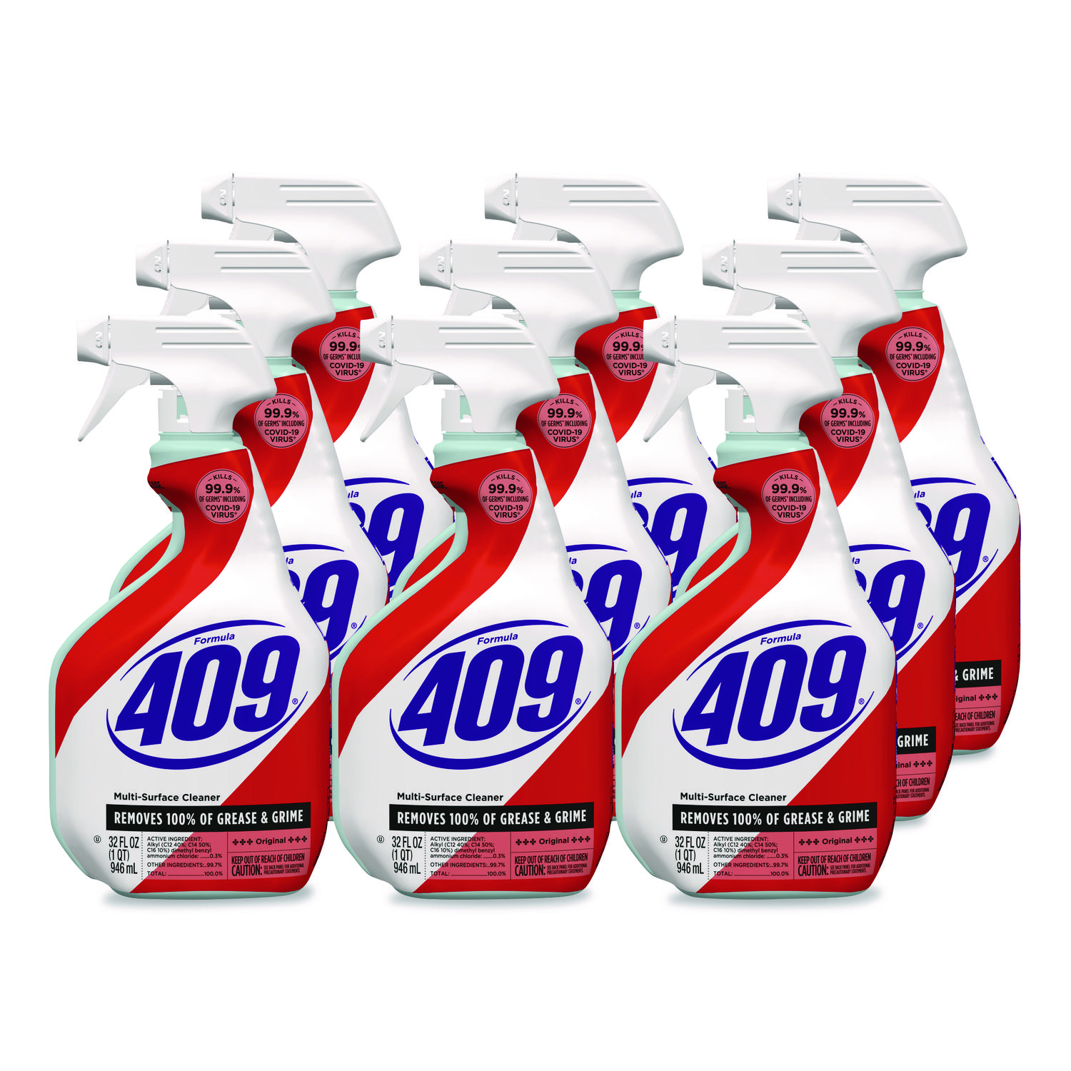 Multi-Surface Cleaner Spray, Original Scent, 32 oz Spray Bottle, 9/Carton