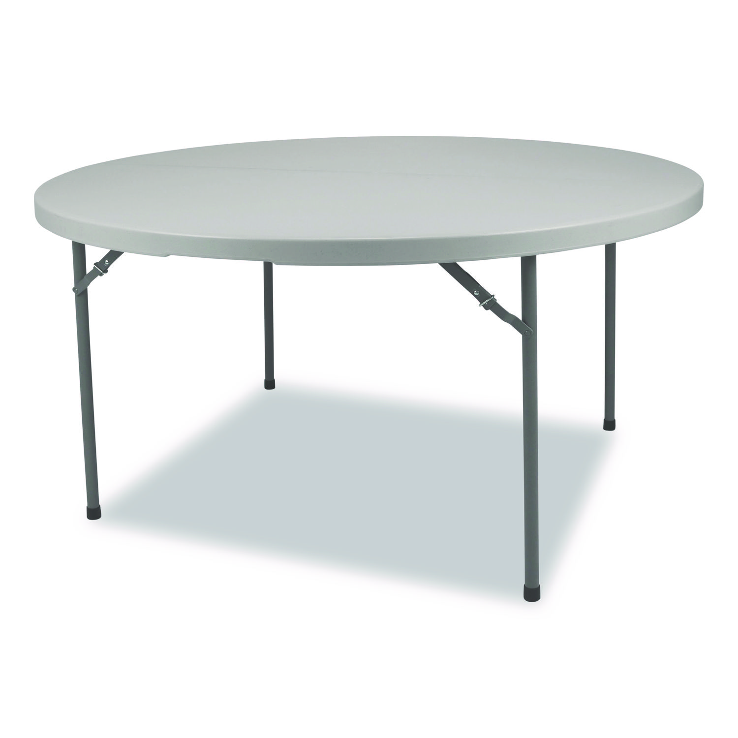 Comfort Max Fold-in-Half Table, Round, 60w x 60d x 29.25h, Speckled Gray Top, Gray Base/Legs