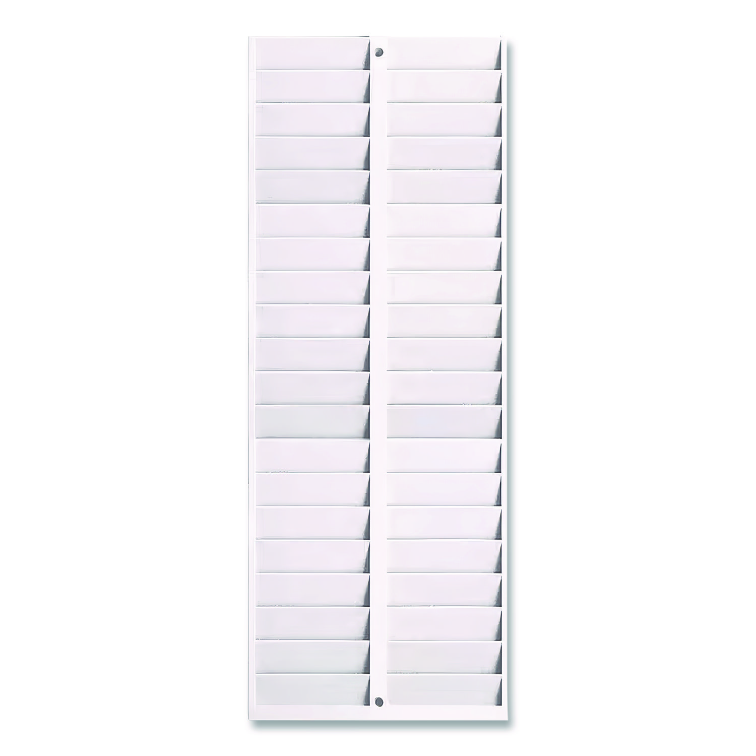 Time Card Rack, 40 Pockets, Plastic, Light Gray