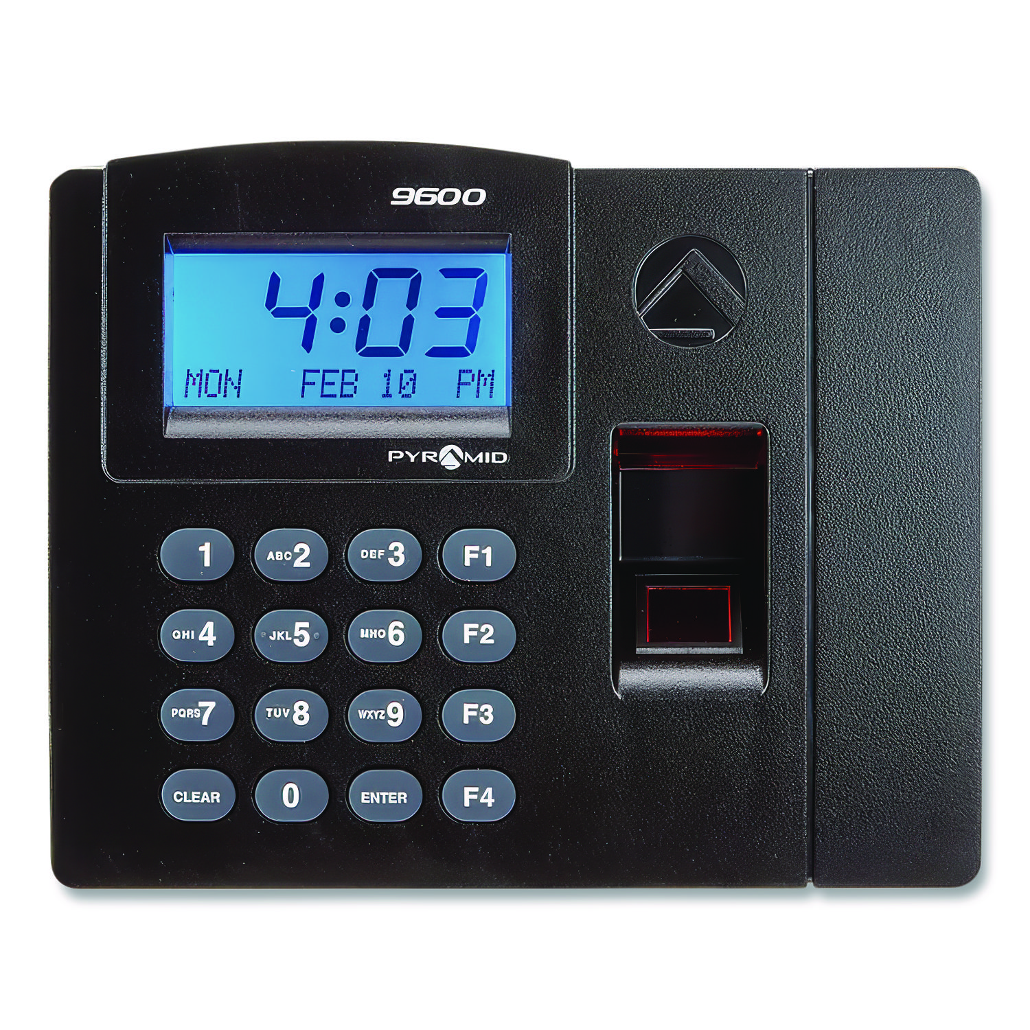 TimeTrax Elite Biometric Time Clock, 50 Employees, Black