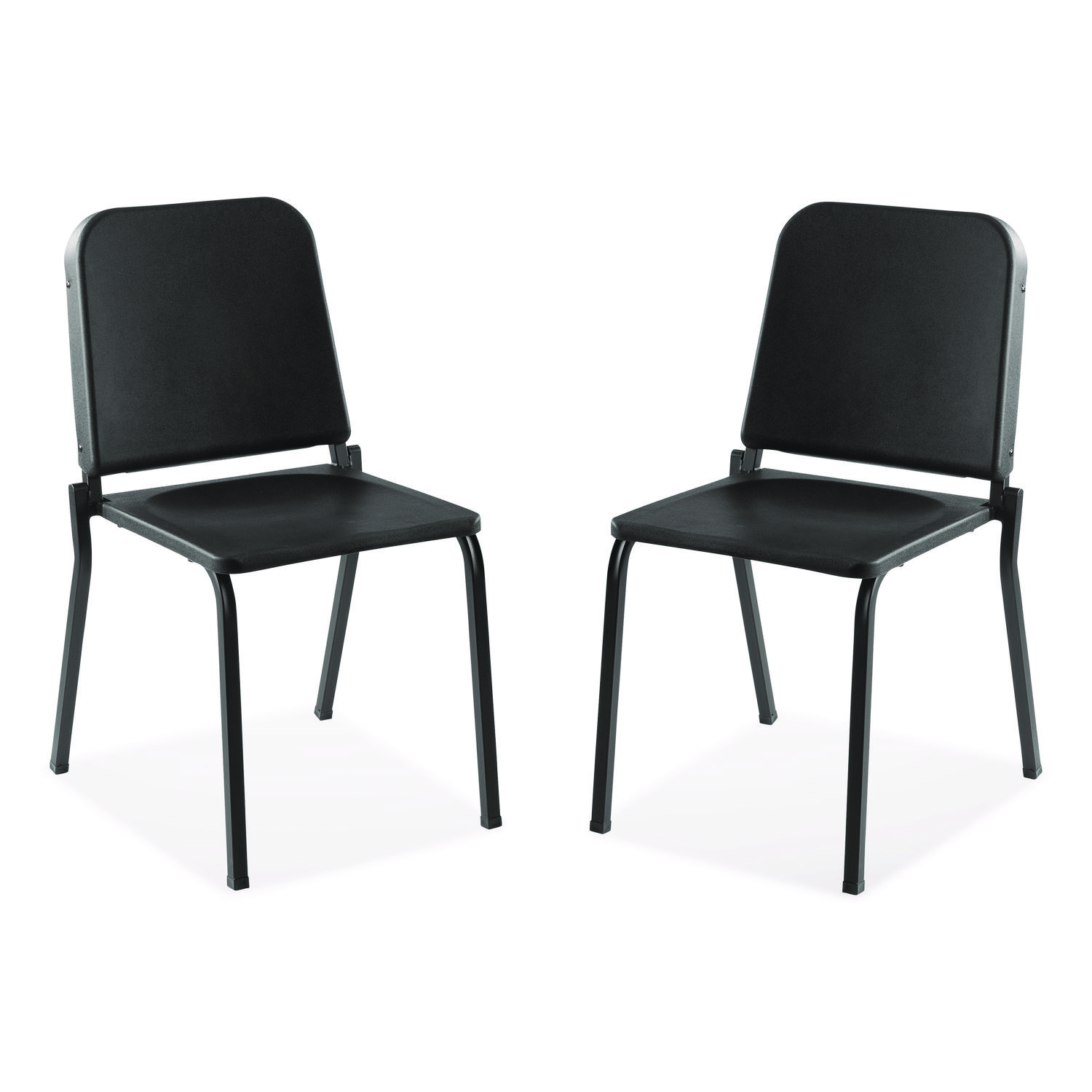8200 Series Melody Music Chair, Supports Up to 300 lbs, 17.5" Seat Height, Black Seat, Black Back, Black Base, 2/Pack