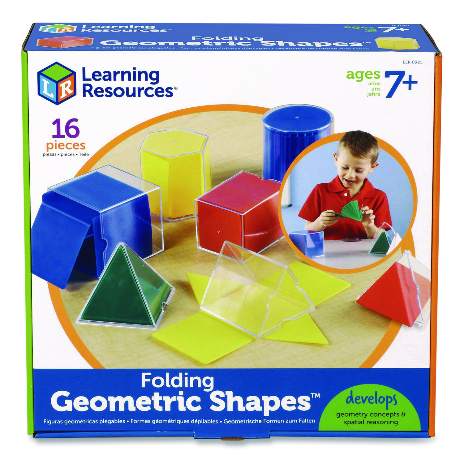 Folding Geometric Shapes, Grades 2 to 6, 16 Pieces