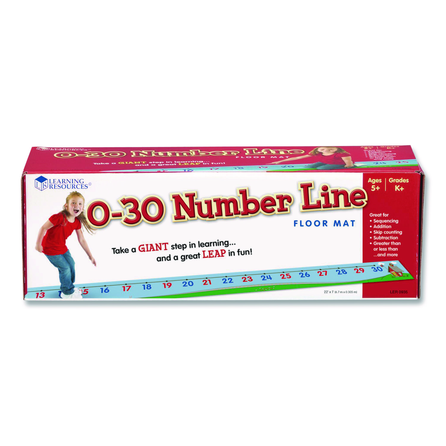0-30 Number Line Floor Mat, Grades K to 5