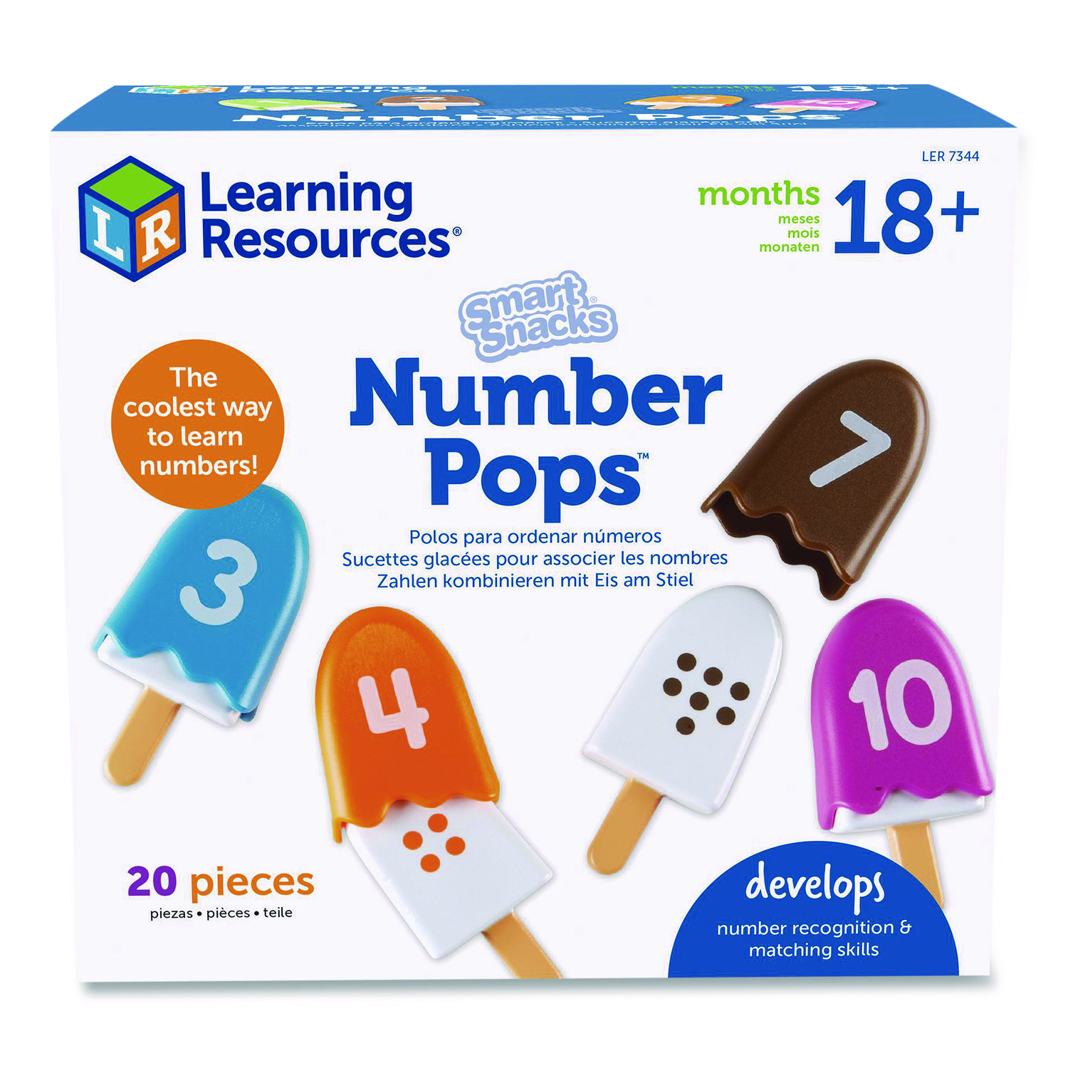 Smart Snacks Number Pops, Pre-K, 20 Pieces