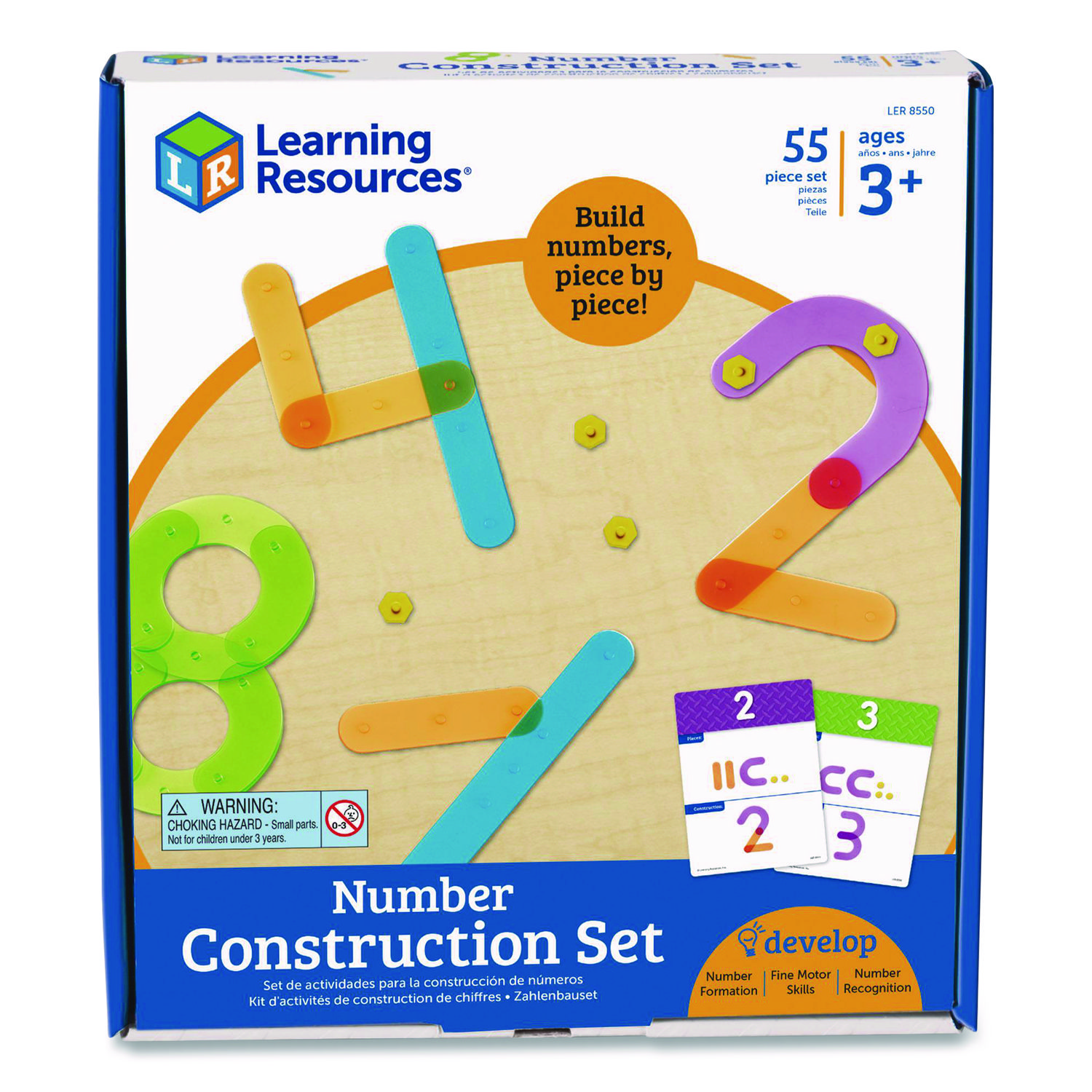 Number Construction Activity Set, Pre-K to K, 50 Pieces