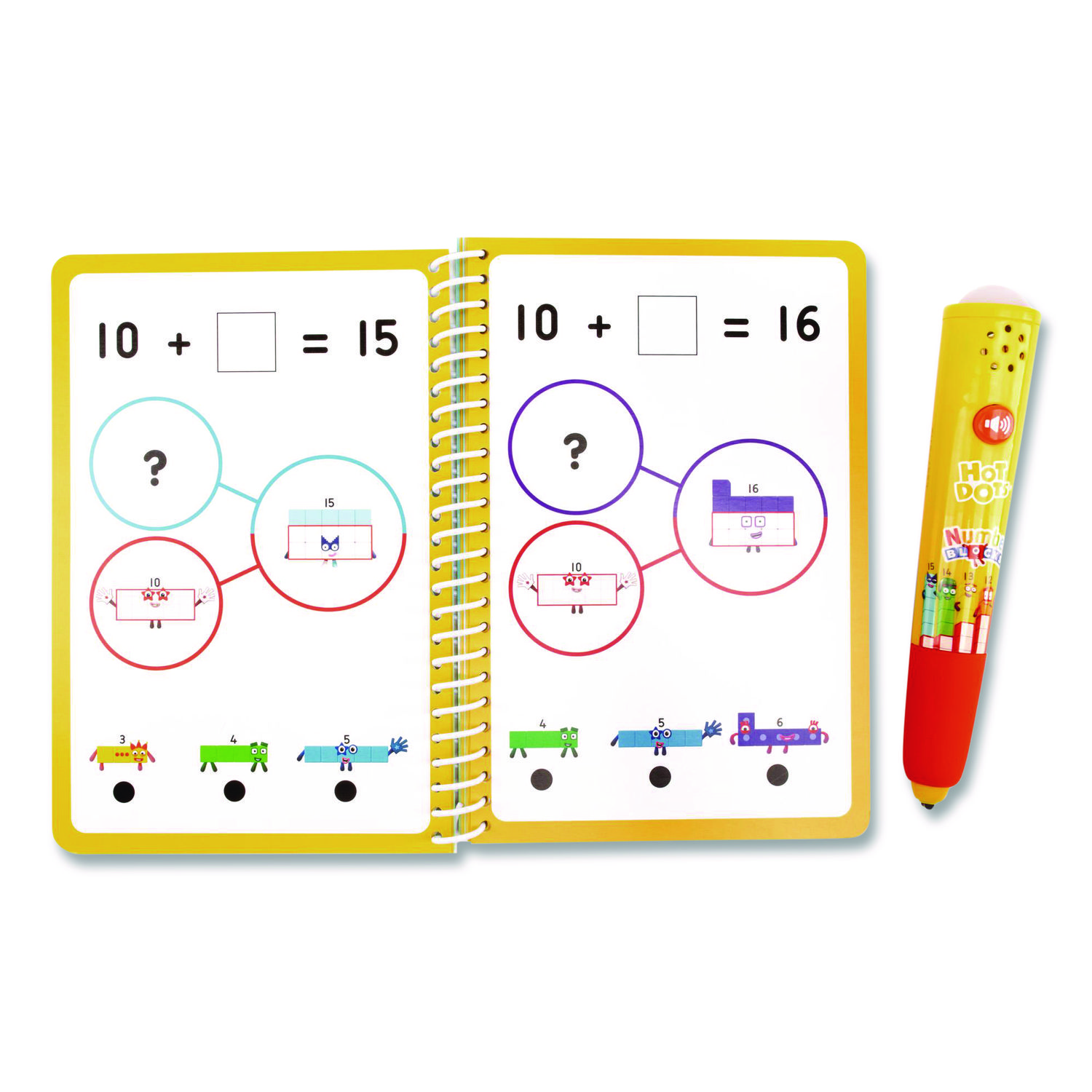 Hot Dots Numberblocks Activity Book with Interactive Pen, Number Recognition 11 to 20, 60 Activities, Grades K to 1, 60 Pages