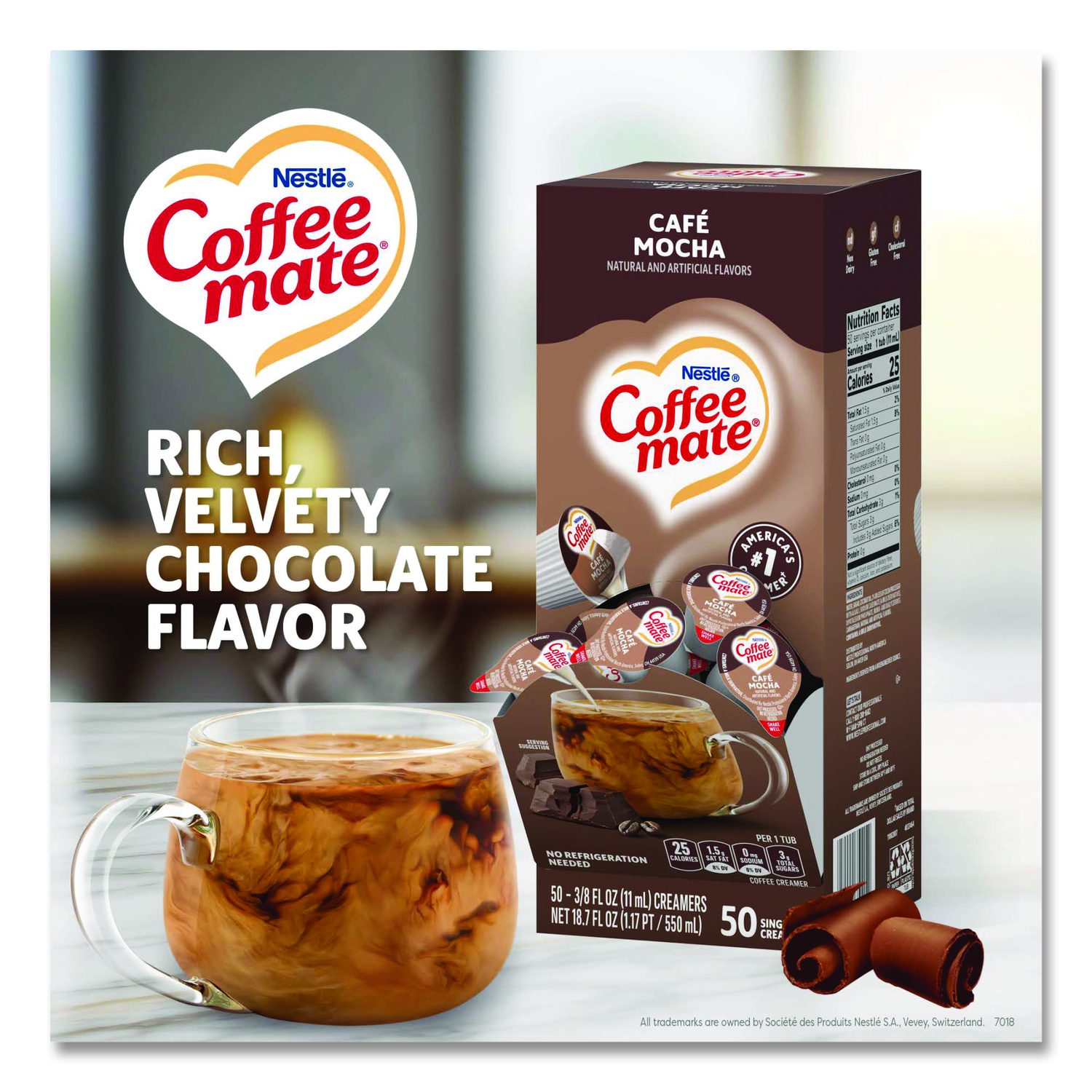 Coffee mate Café Mocha Nondairy Liquid Creamer Singles - Cafe