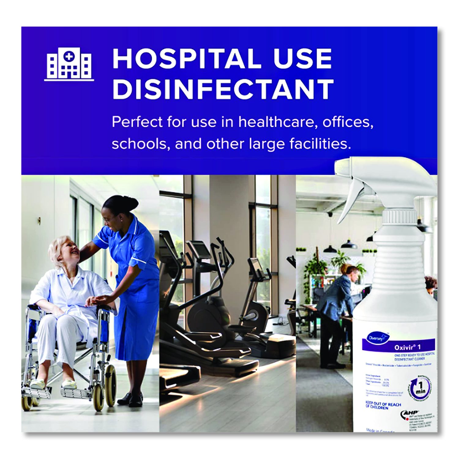 Diversey™ Oxivir TB One-Step Disinfectant Cleaner, Liquid, 32 oz ...