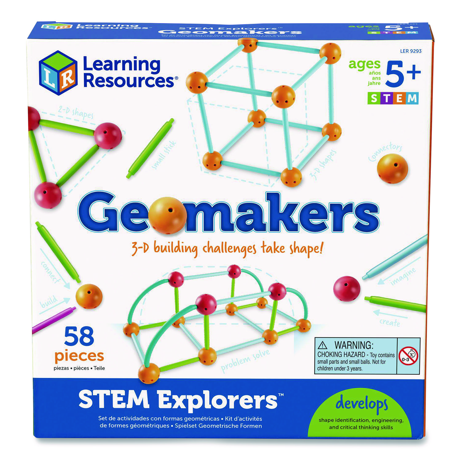 STEM Explorers Geomakers, Grades K to 2, 58 Pieces
