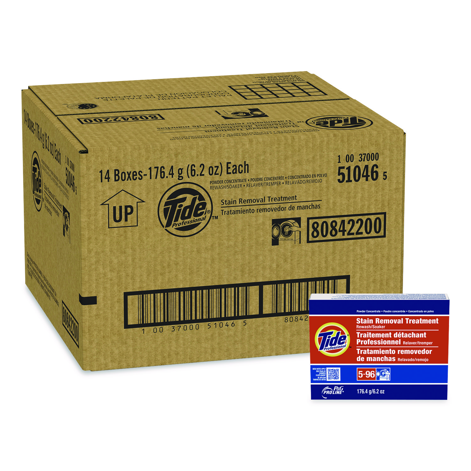 Stain Removal Treatment Powder, Unscented, 6.2 oz Box, 14/Carton