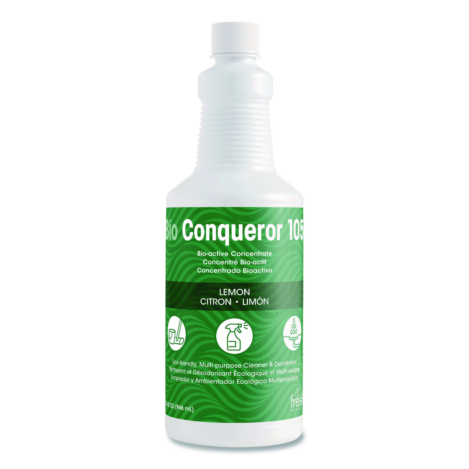 Bio Conqueror 105 Enzymatic Odor Counteractant Concentrate, Citrus, 32 oz Bottle, 12/Carton
