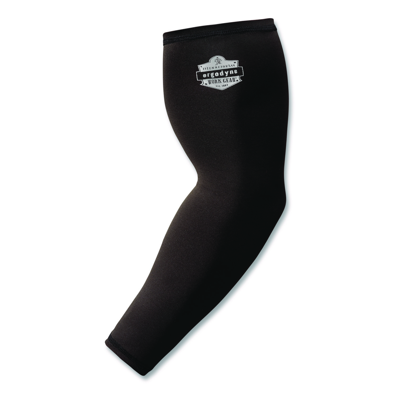 Chill-Its 6691 Cooling Arm Sleeves with Box-Handling Grip, Polyester/Spandex, Medium, Black, Pair