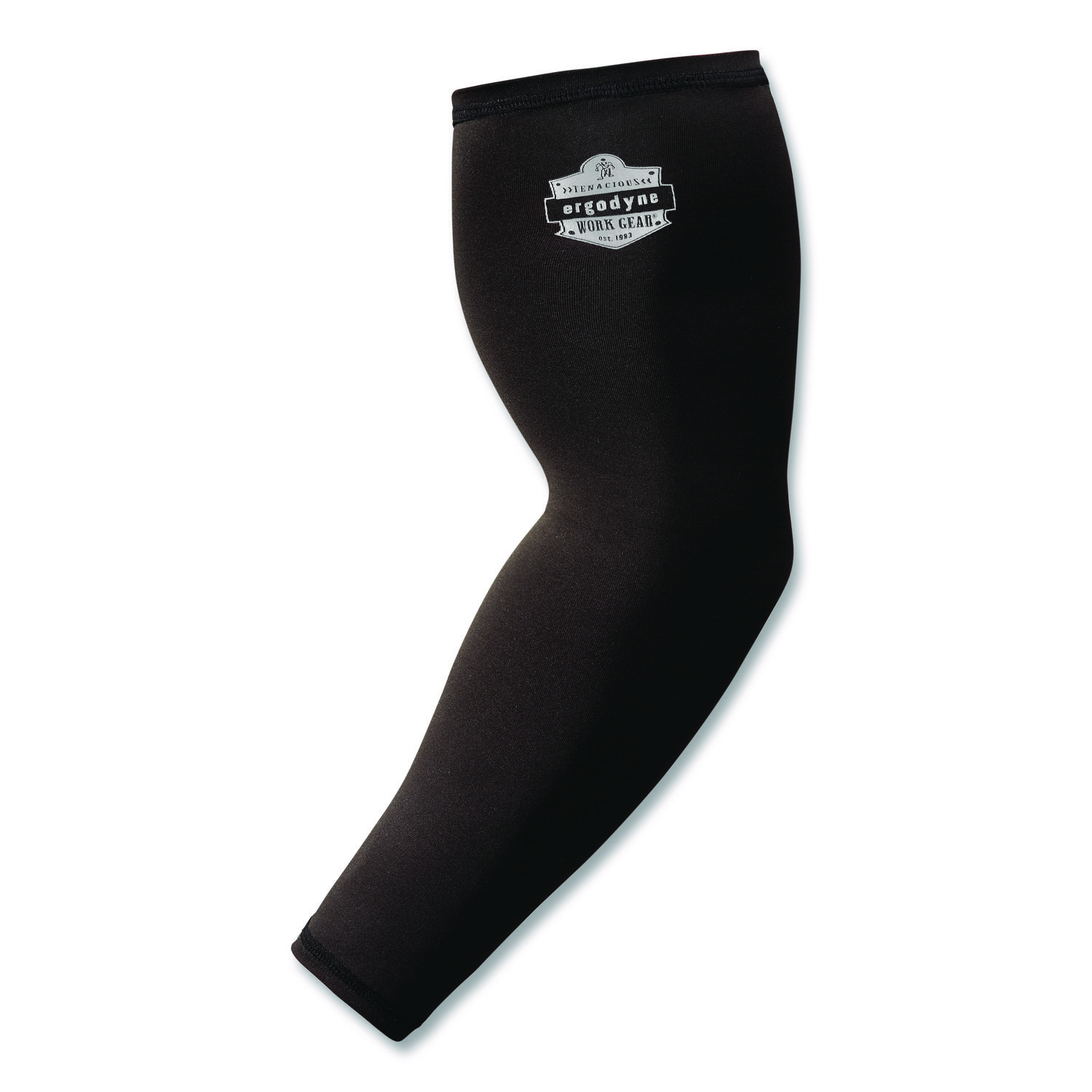 Chill-Its 6691 Cooling Arm Sleeves with Box-Handling Grip, Polyester/Spandex, Large, Black, Pair
