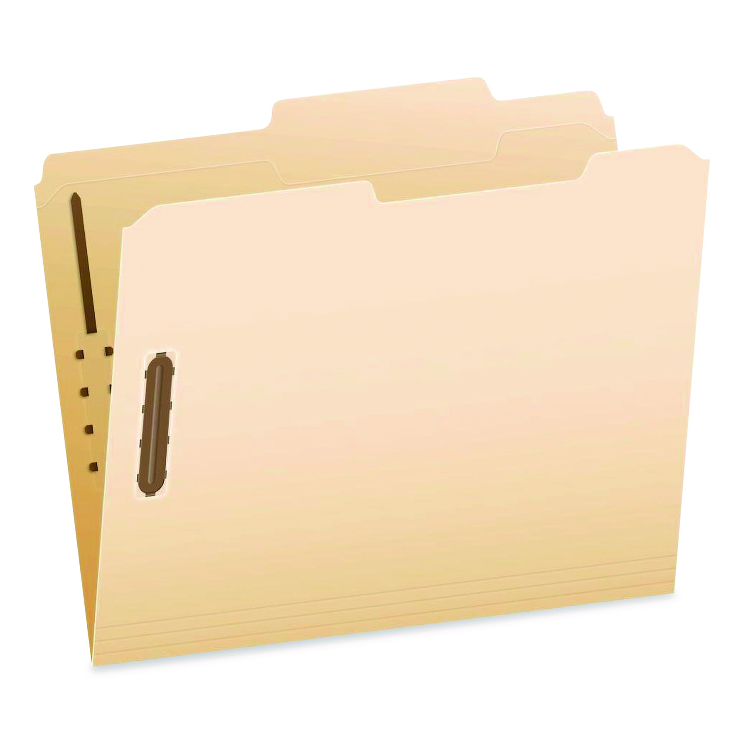 Manila Fastener Folders, 2/5-Cut Tab: Right of Center, Expands 0.75", 2 Fasteners, Letter Size, Manila, 50/Box