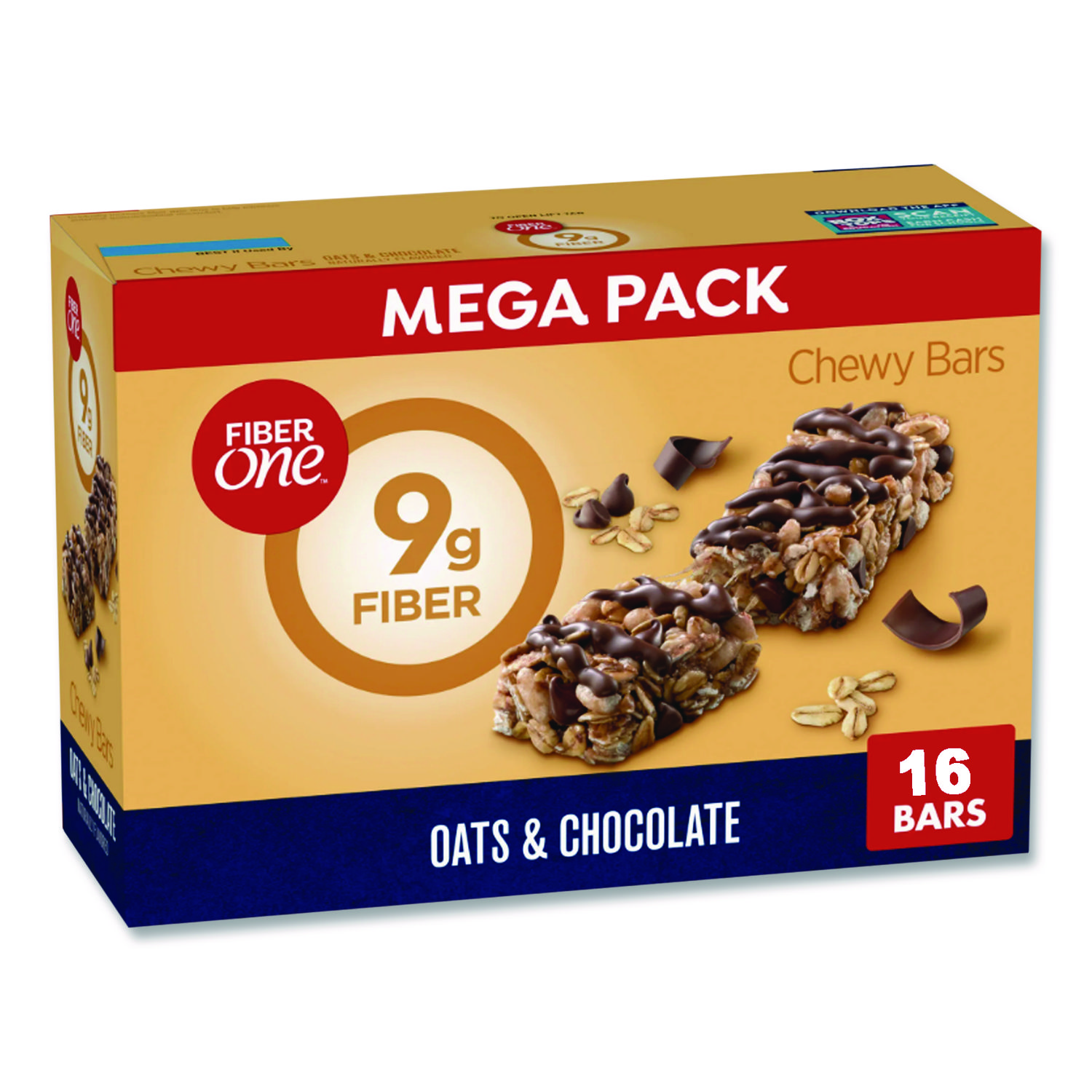 Chewy Bars, Oats and Chocolate, 1.4 oz Bar, 16/Box