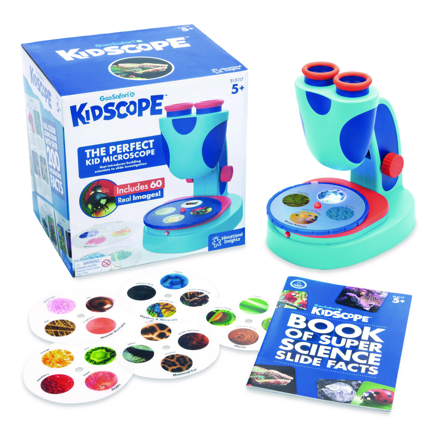 GeoSafari Jr. Kidscope, Ages 5 and Up, 3x Magnification, Blue