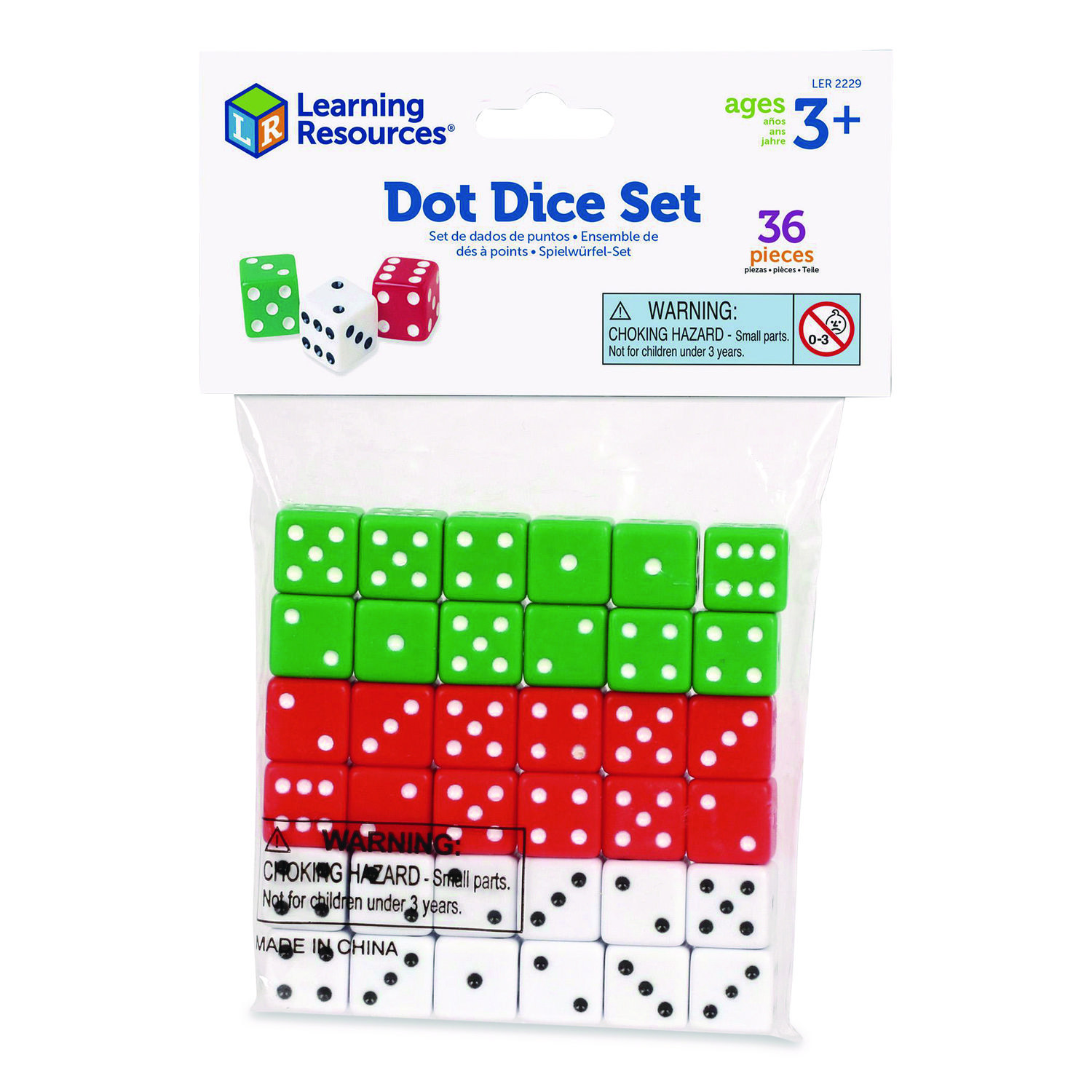 Dot Dice, Ages 3 and Up, 36 Dice