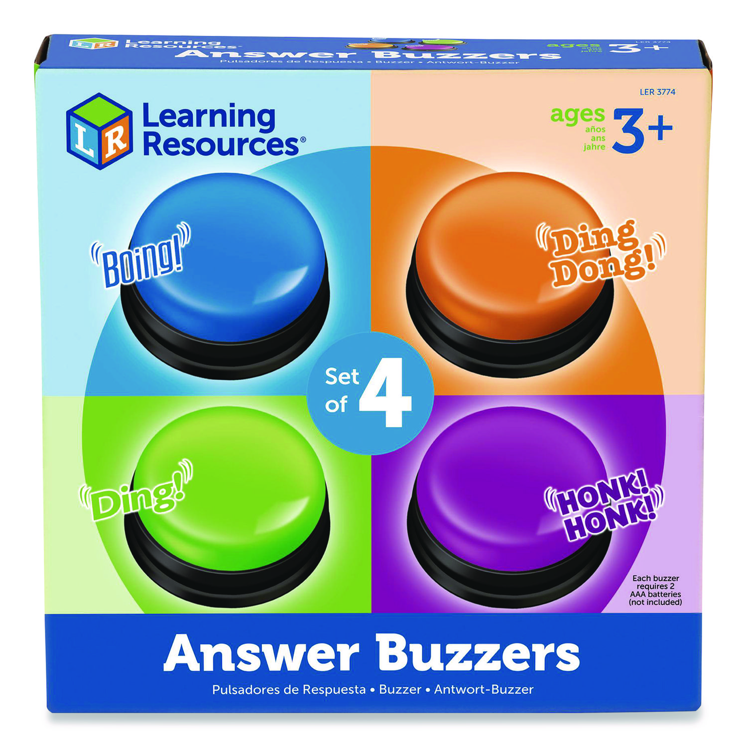 Answer Buzzers, Ages 3 and Up, 4 Buzzers