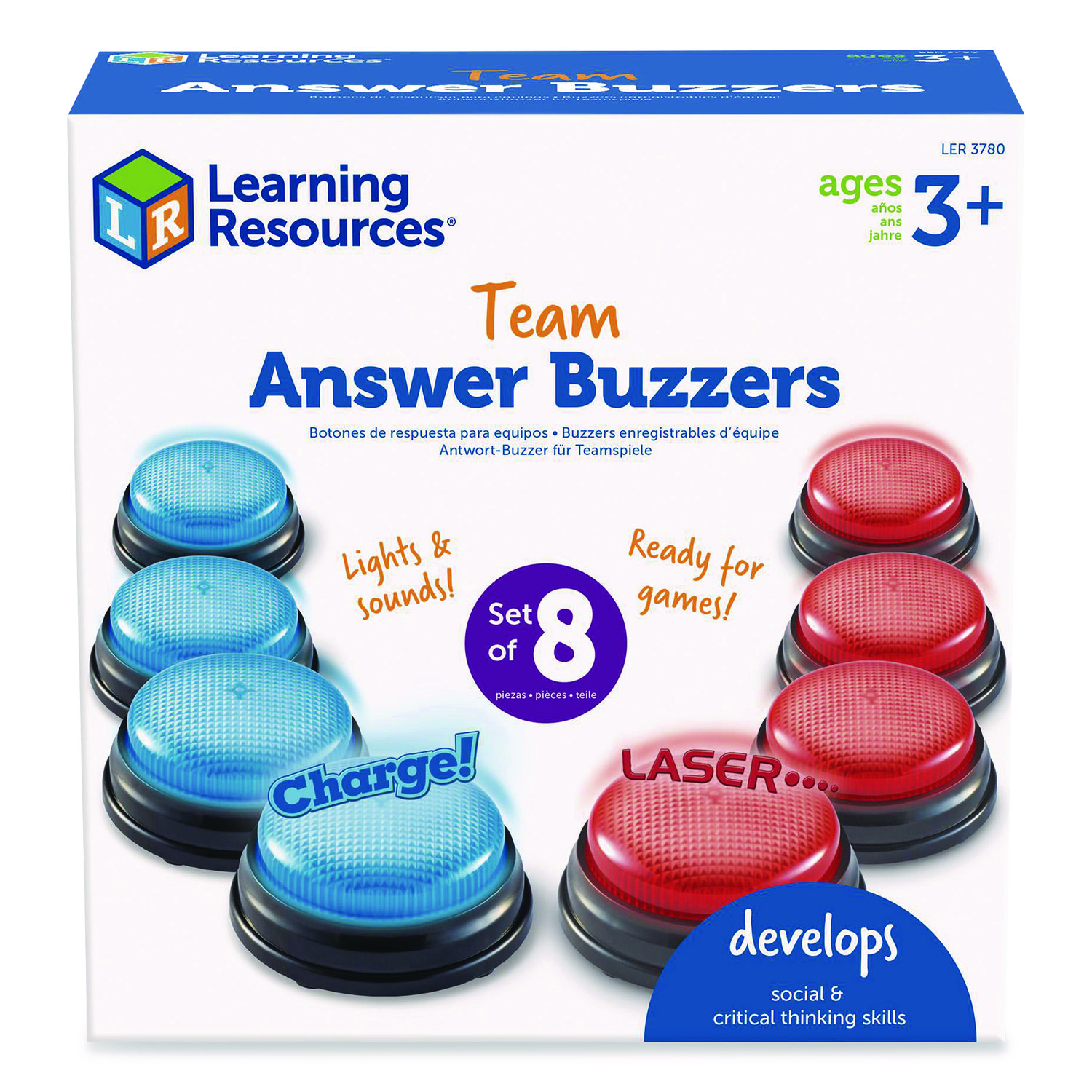 Team Answer Buzzers, Ages 3 and Up, 4 Buzzers