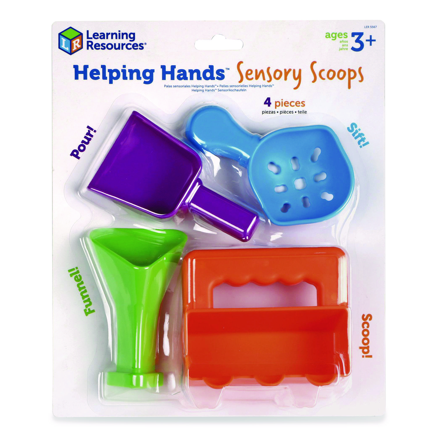 Helping Hands Sensory Scoops, Grades Pre-K to 2, 4 Pieces