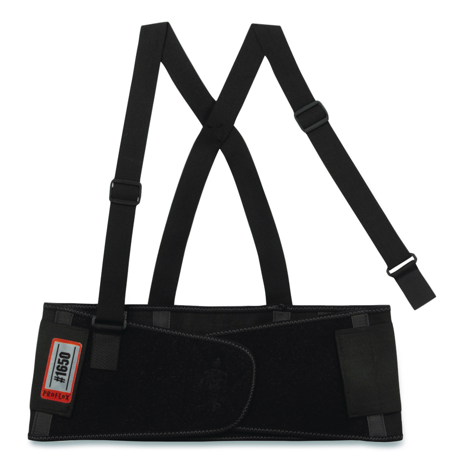 ProFlex 1650 Economy Elastic Back Support Brace, Medium, 30" to 34" Waist, Black