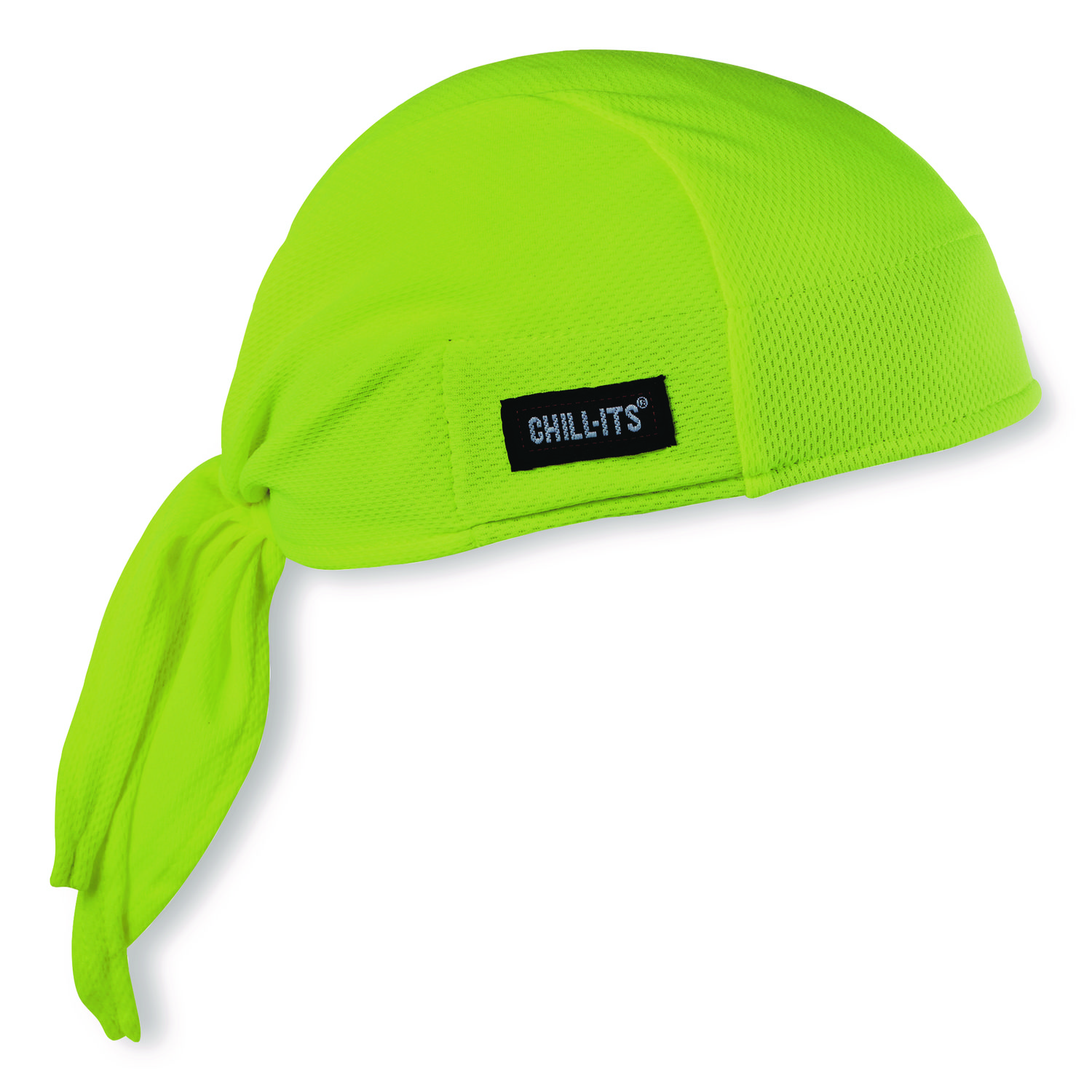 Chill-Its 6615 High-Performance Bandana Doo Rag with Terry Cloth Sweatband, One Size Fits Most, Lime