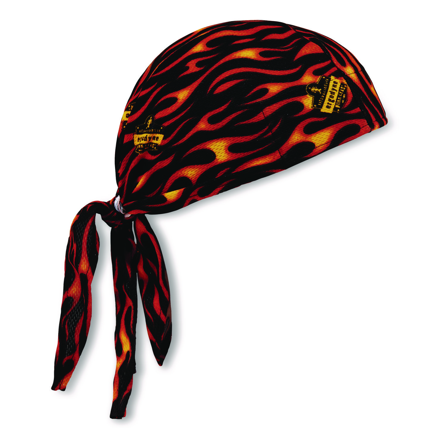 Chill-Its 6615 High-Performance Bandana Doo Rag with Terry Cloth Sweatband, One Size Fits Most, Flames