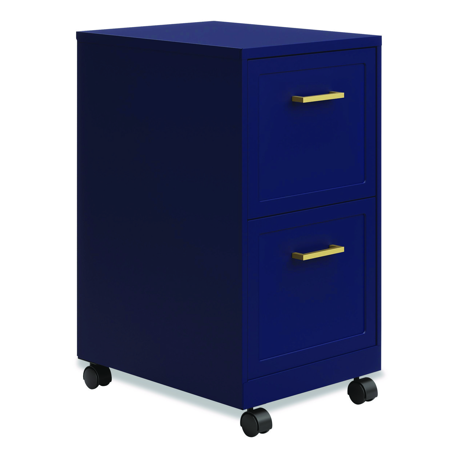 Two-Drawer Mobile Vertical File, 2 Letter-Size File Drawers, 14.25 x 18 x 26.7, Navy