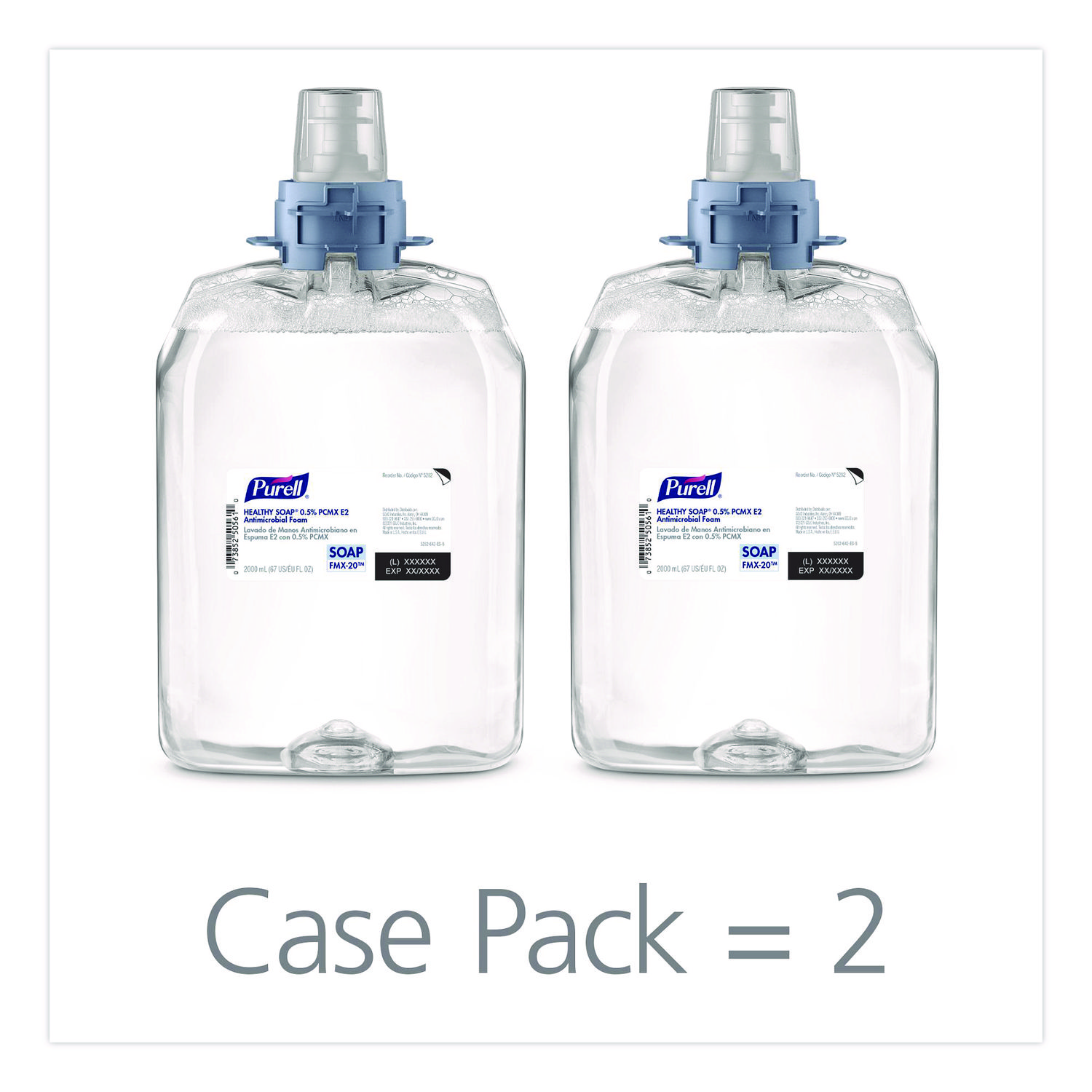 HEALTHY SOAP 0.5% PCMX E2 Antimicrobial Foam, Fragrance-Free, 2,000 mL, 2/Carton