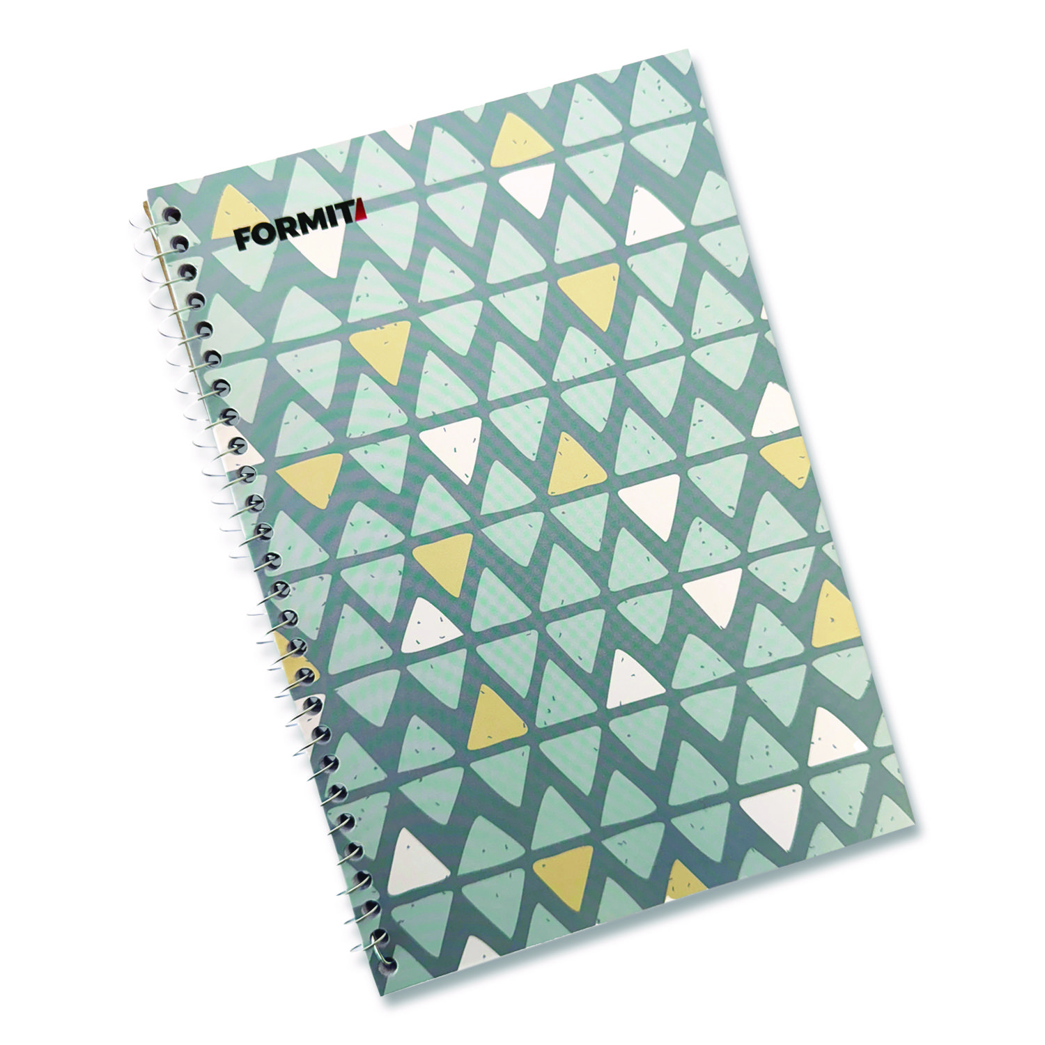 Notebook, Triangle Pattern, 1-Subject, Wide/Legal Rule, Blue/Yellow/Light Blue, (70) 8.75 x 6 Sheets