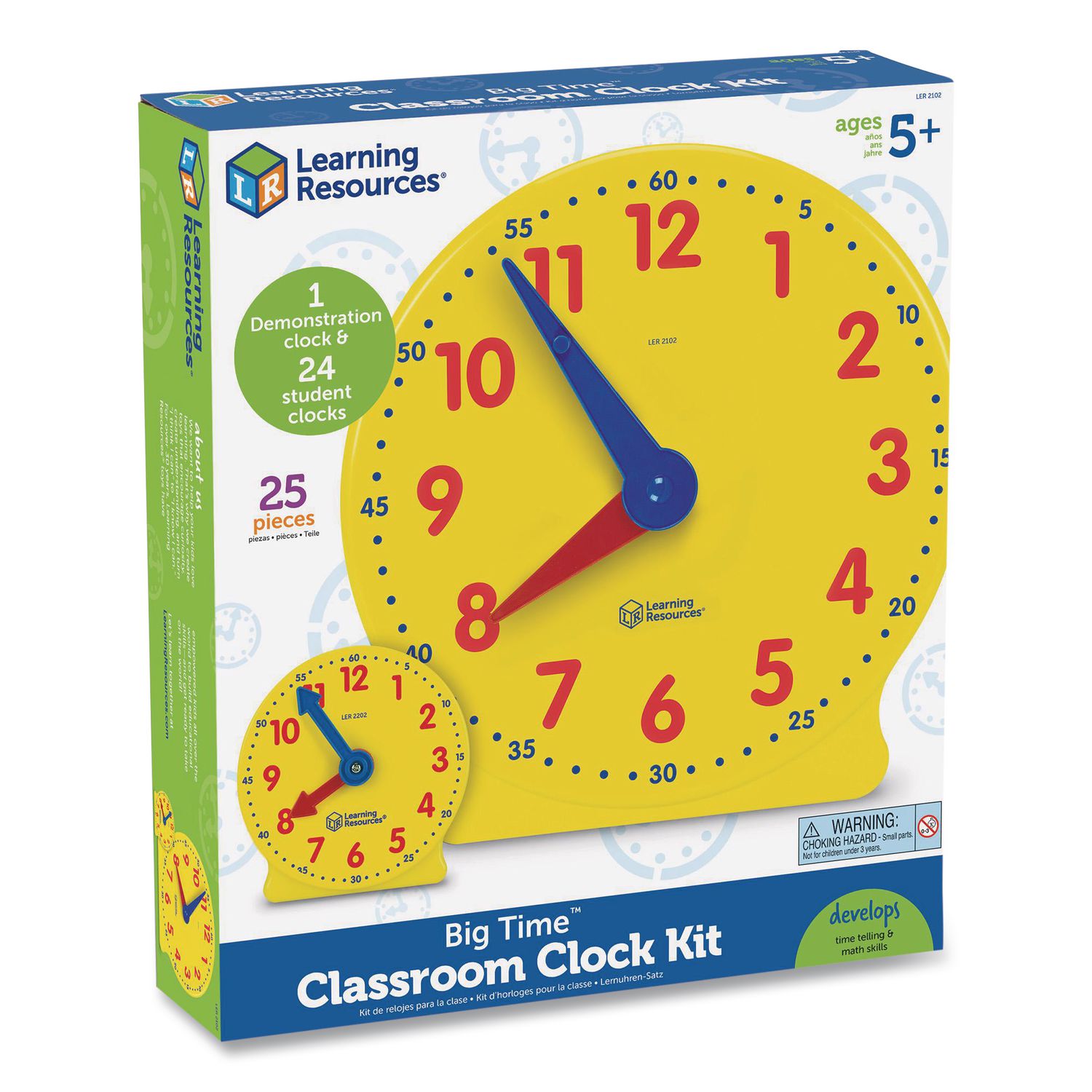 Classroom Clock Kit, Grades K to 2, 25 Pieces