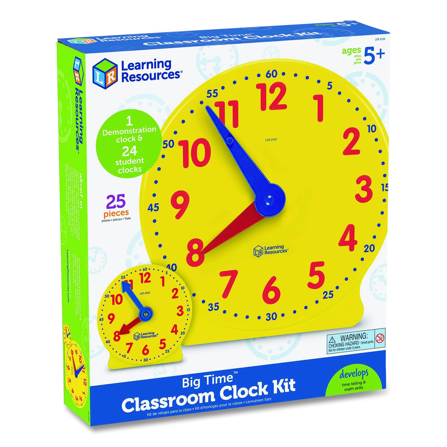 Classroom Clock Kit, Grades K to 2, 25 Pieces - Reparto