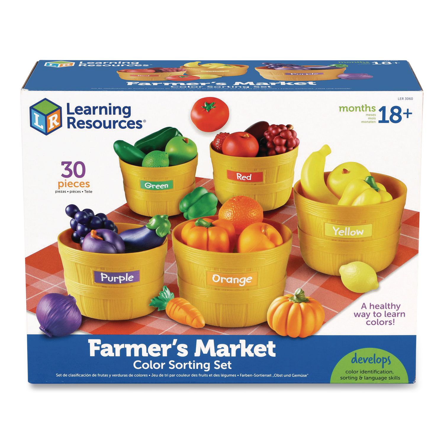 Farmer's Market Color Sorting Set, Pre-K to K, 30 Pieces