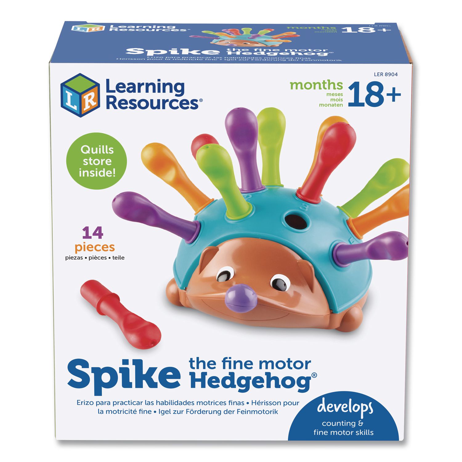 Spike the Fine Motor Hedgehog, Pre-K, 14 Pieces