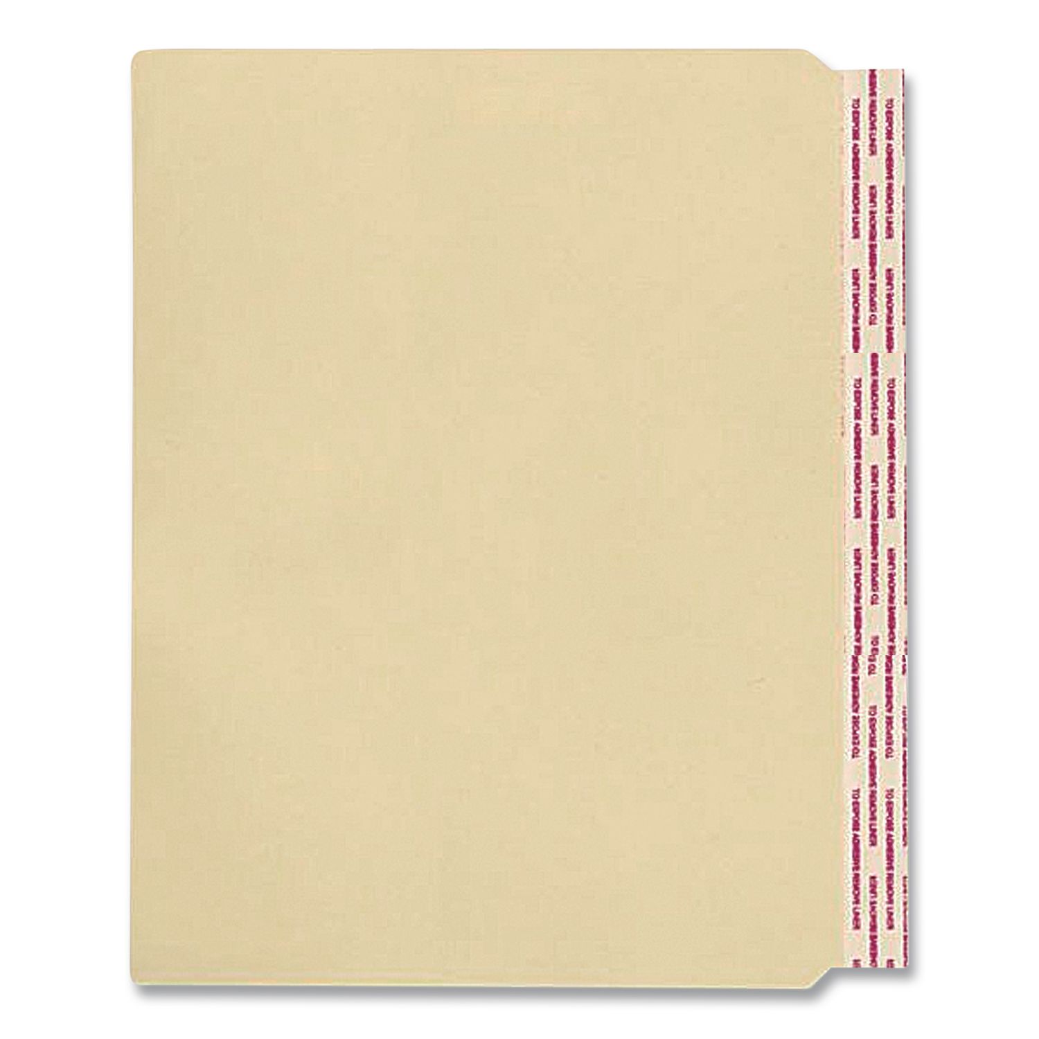 Standard Side-Flap Classification Folder Dividers, Fasteners, Letter Size, Manila, 100/Box