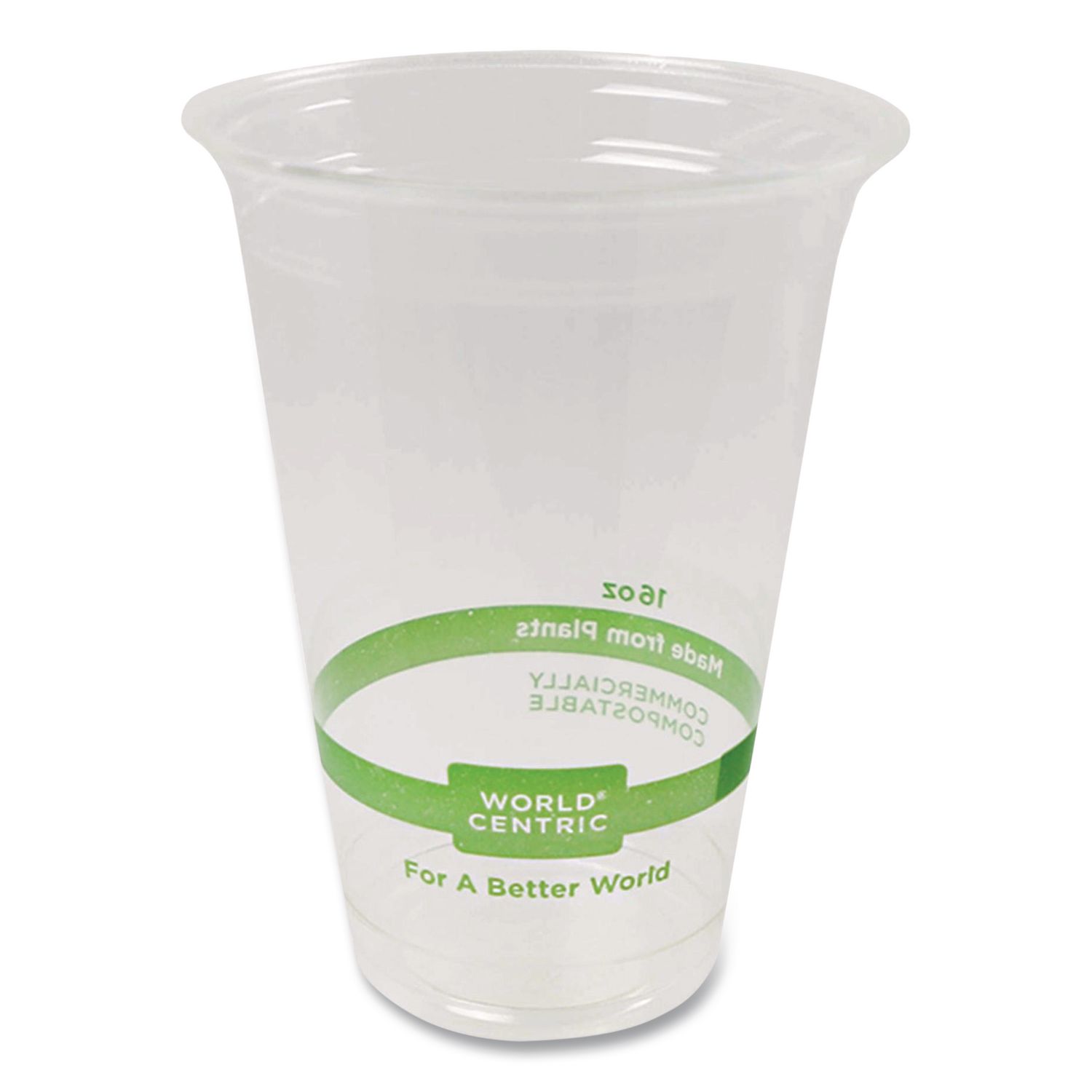 PLA Clear Cold Cups, 16 oz, Plastic, Clear, 1,000/Carton