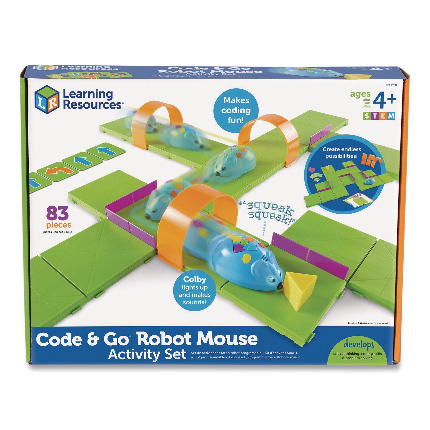 Code and Go Robot Mouse Activity Set, Grades Pre-K to 3, 83 Pieces