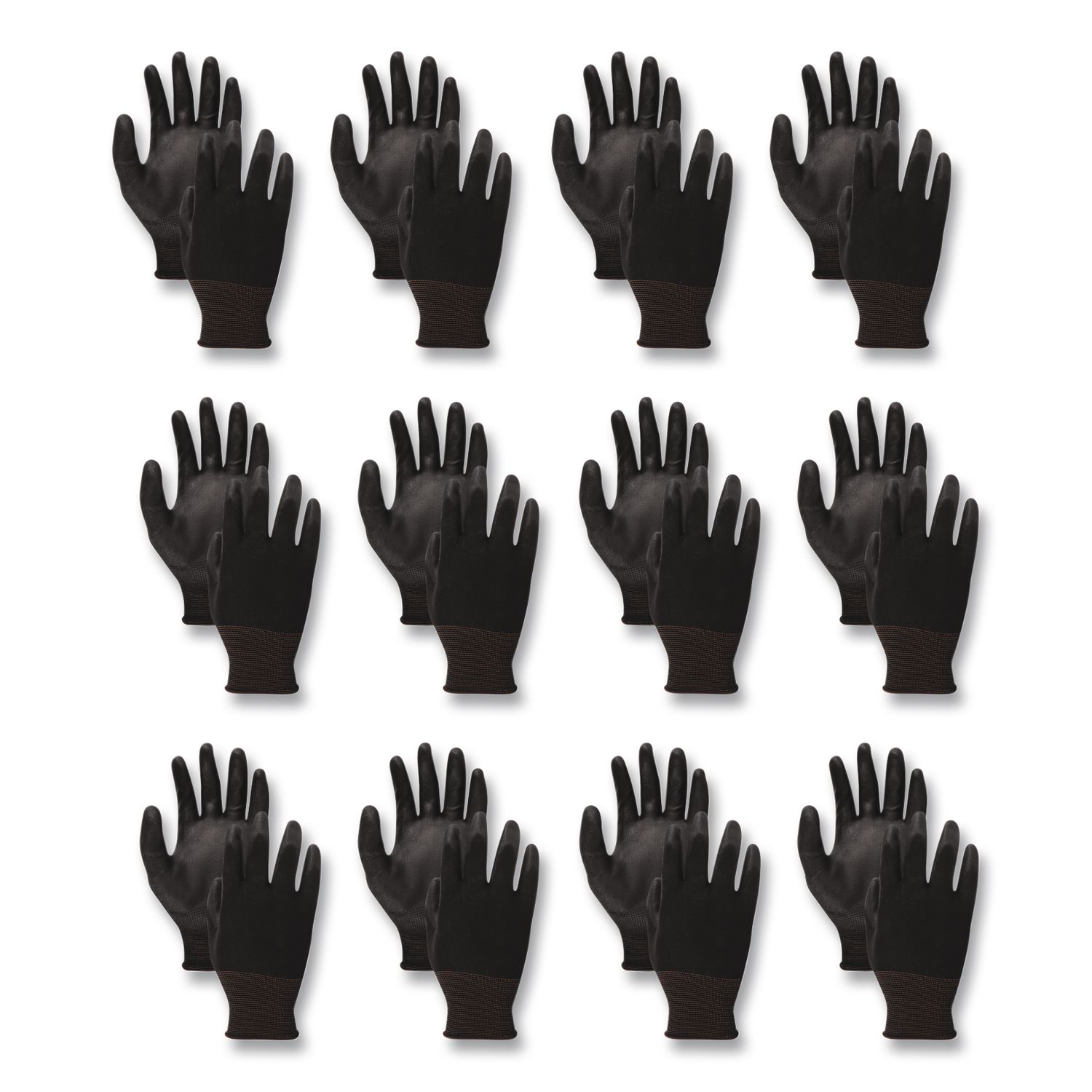 Palm Coated HPPE Gloves, X-Large (Size 10), Salt and Pepper/Black, 12 Pairs