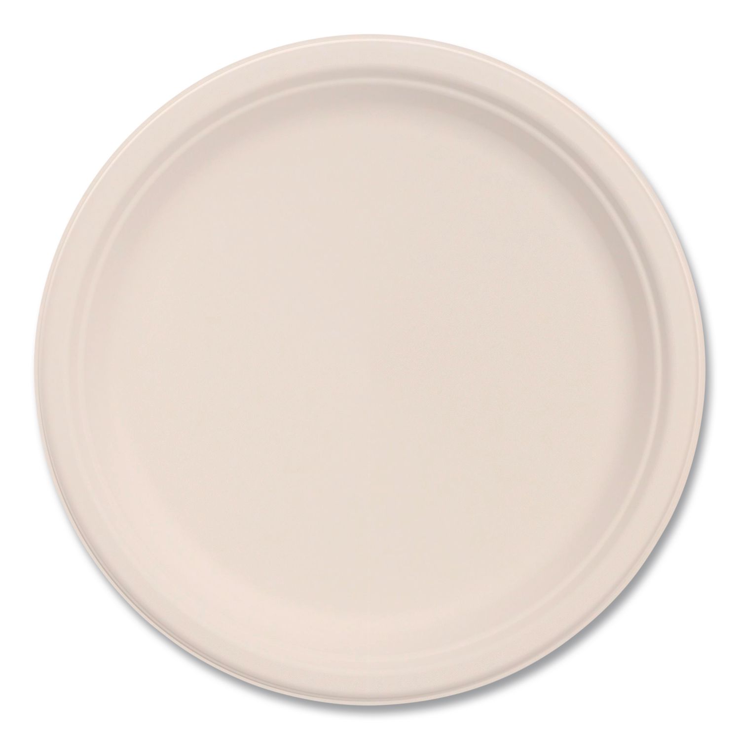 Compostable Molded Fiber Dinnerware, ProPlanet Seal, Plate, 9" dia, Natural, 500/Carton