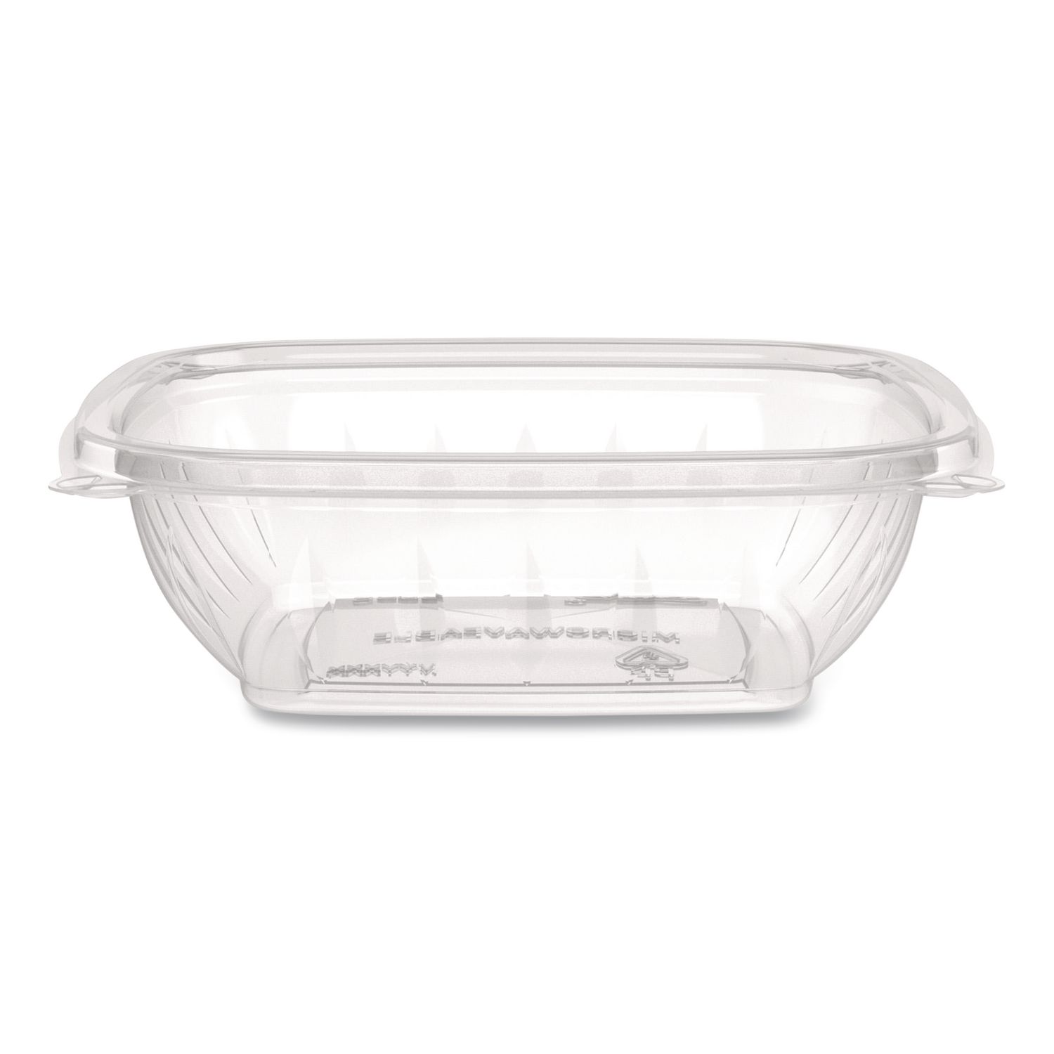 Square Plastic Bowls, 8 oz, 8.5 x 8.5 x 1.51, Clear, Plastic, 63 Bowls/Sleeve, 8 Sleeves/Carton