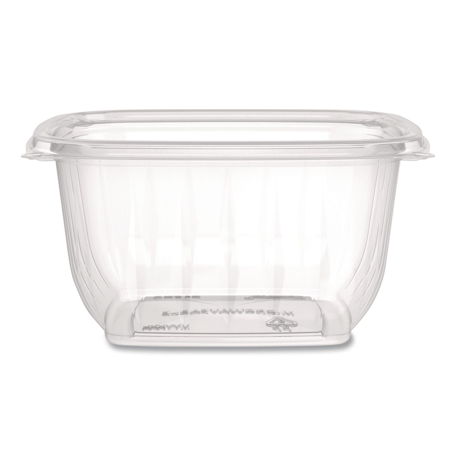 Square Plastic Bowls, 16 oz, 8.5 x 8.5 x 1.96, Clear, Plastic, 63 Bowls/Sleeve, 8 Sleeves/Carton