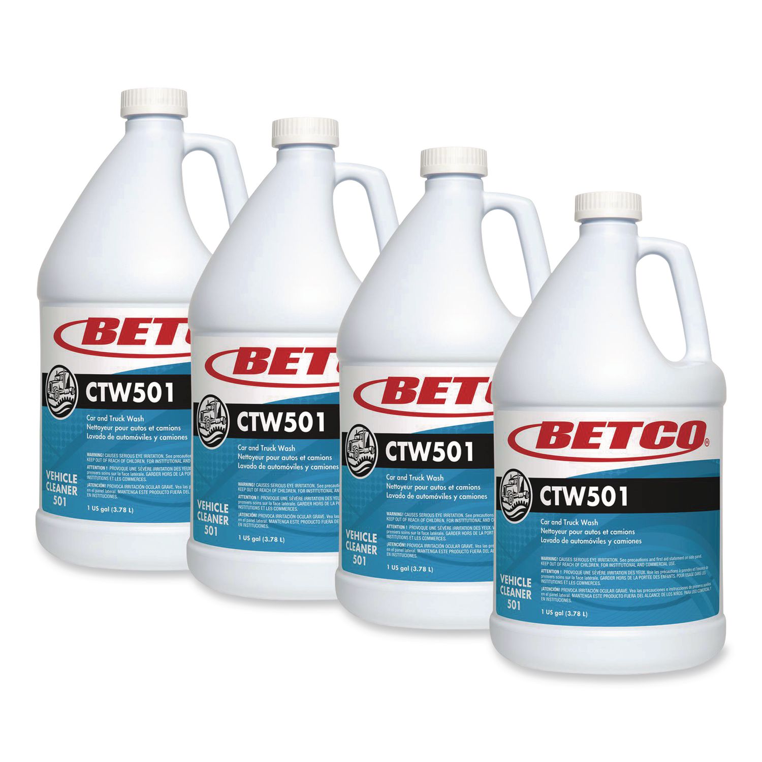 CTW501 Car and Truck Wash, Lemon Scent, 1 gal Bottle, 4/Carton