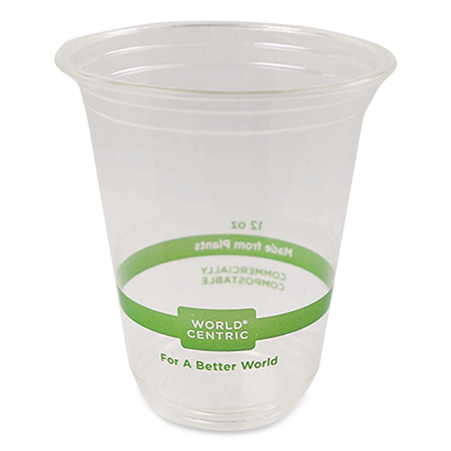 PLA Clear Cold Cups, 12 oz, Plastic, Clear, 1,000/Carton