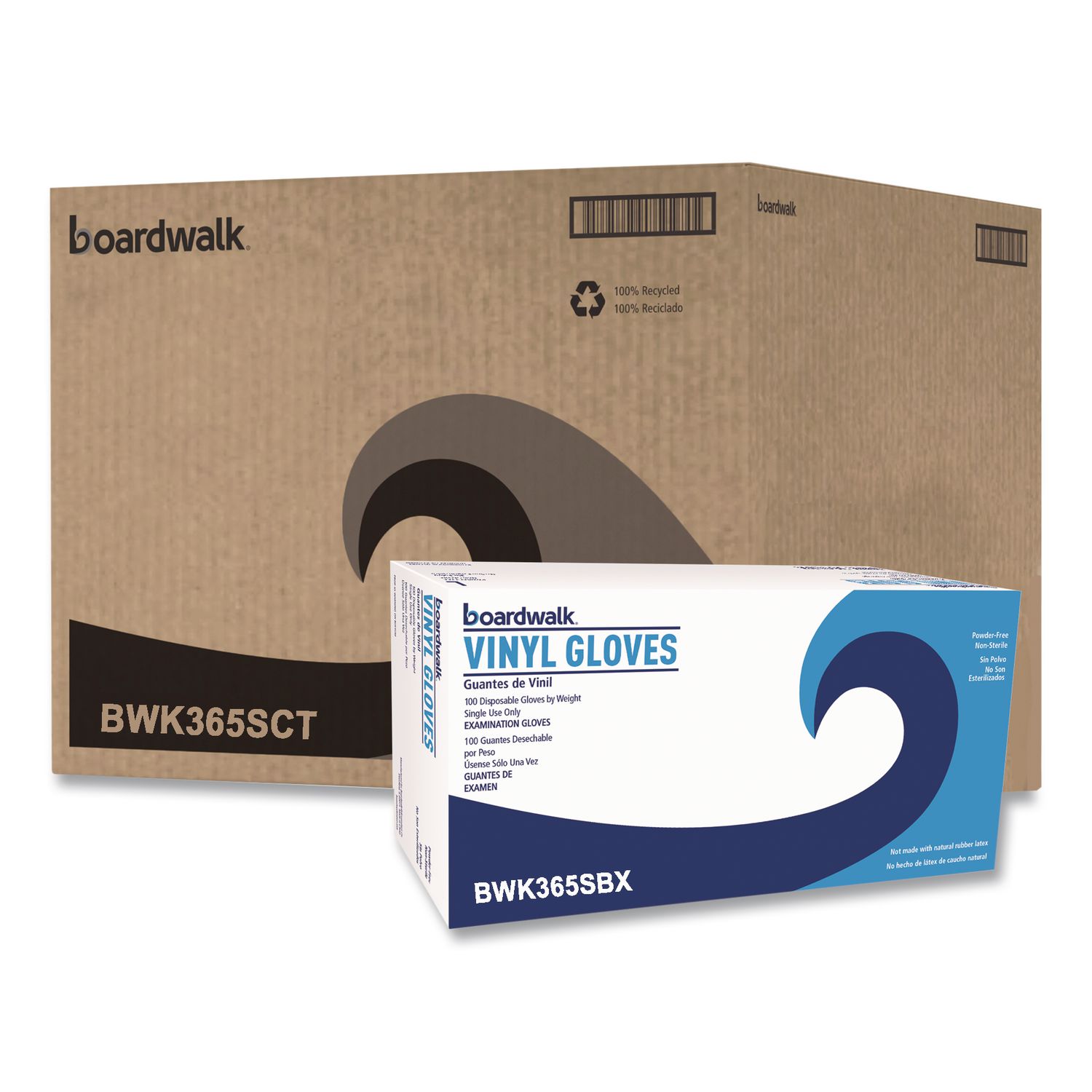 General Purpose Vinyl Gloves, Powder-Free, Small, 2.6 mil Thick, 9.5" Long, Clear, 100/Box, 10 Boxes/Carton