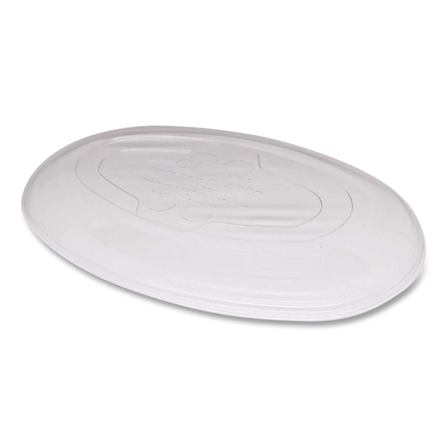 PLA Lids for Fiber Burrito Bowls, 8" Diameter, Clear, Plastic, 400/Carton