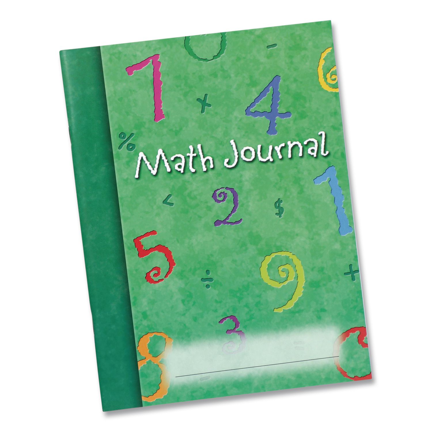 Math Journal, Graph Ruled/College Ruled, Green Cover, (64) 9 x 7 Sheets, 10 Journals