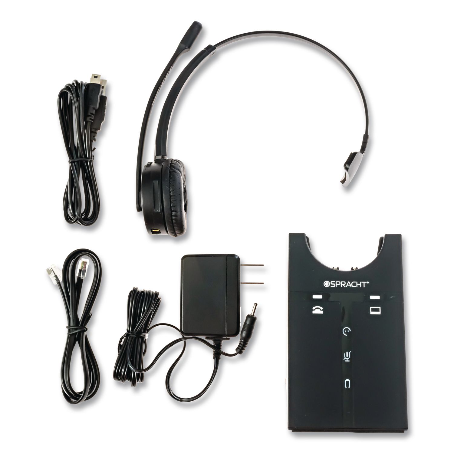 ZuM Maestro SPT-HS2020 Monaural Over The Head Headset, Black