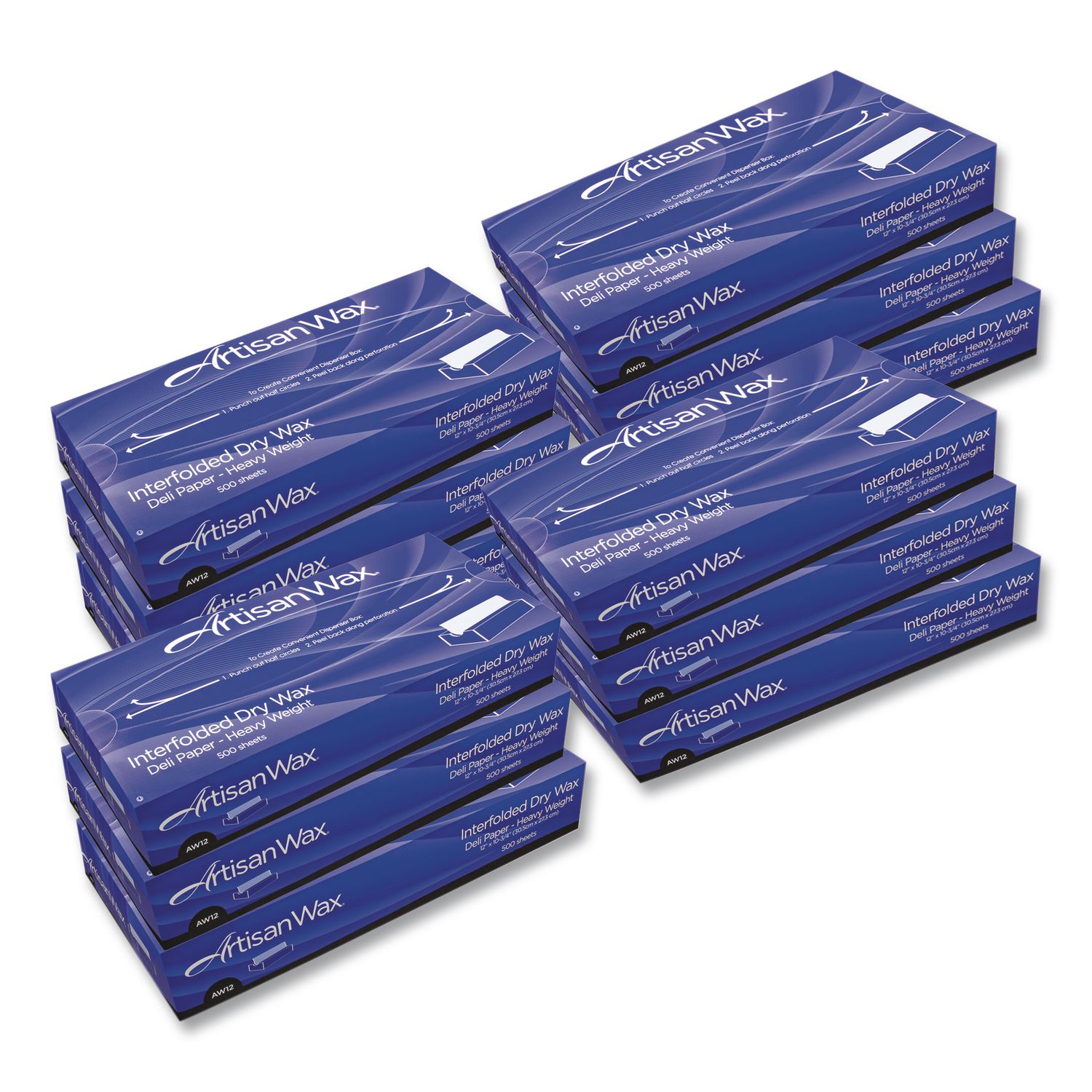 Dry Wax Paper, 8 x 10.75, White, 500/Box, 12 Boxes/Carton