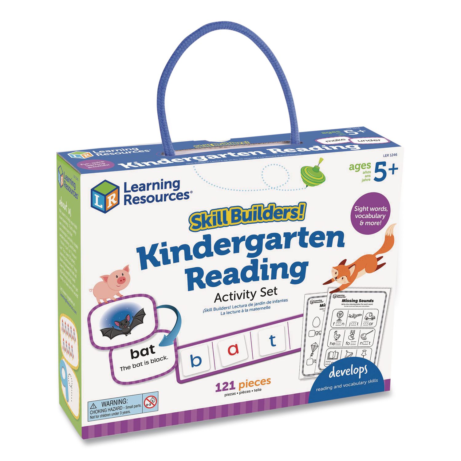 Skill Builders! Kindergarten Reading Activity Set, Grades K to 1, 121 Pieces
